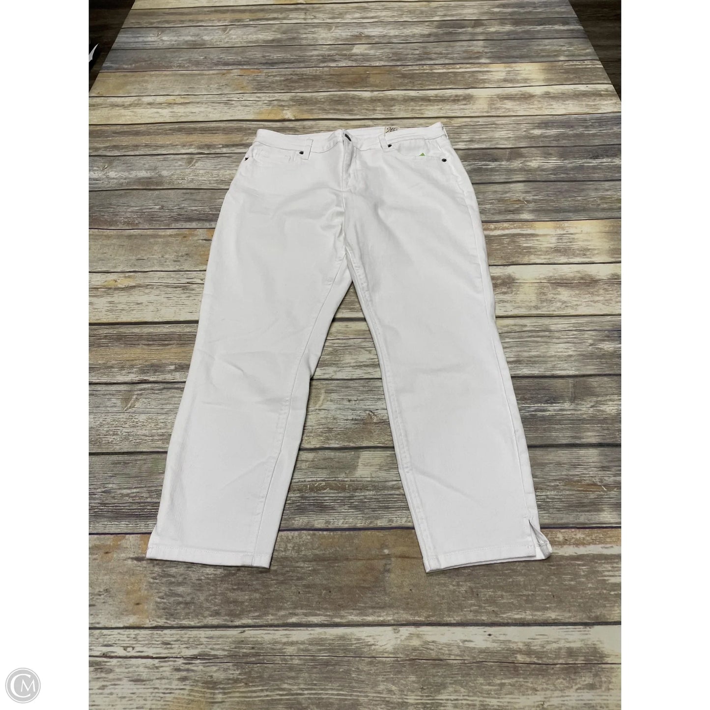 Jeans Straight By Cosmic Blue Love In White Denim, Size: 12