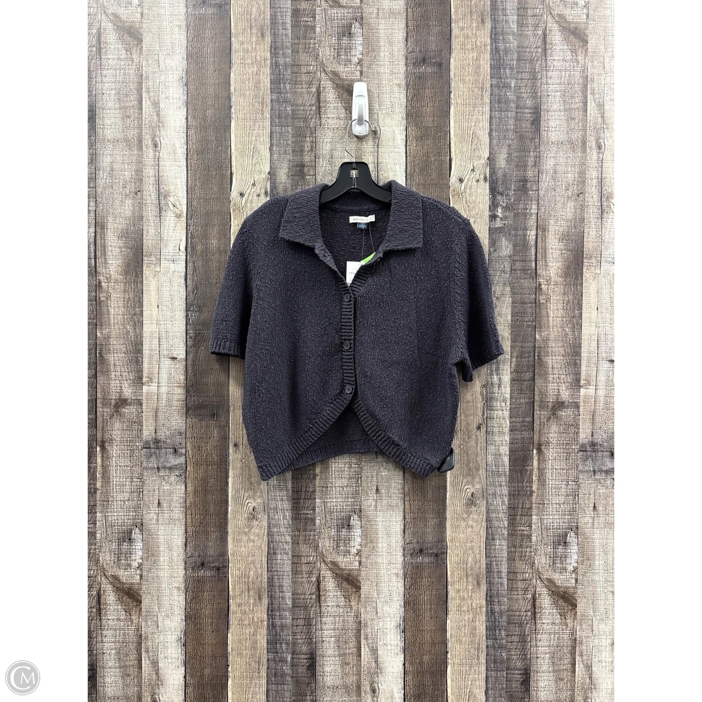 Top Short Sleeve By American Eagle In Grey, Size: L