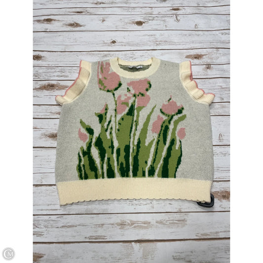 Sweater Short Sleeve By See And Be Seen In Floral Print, Size: M