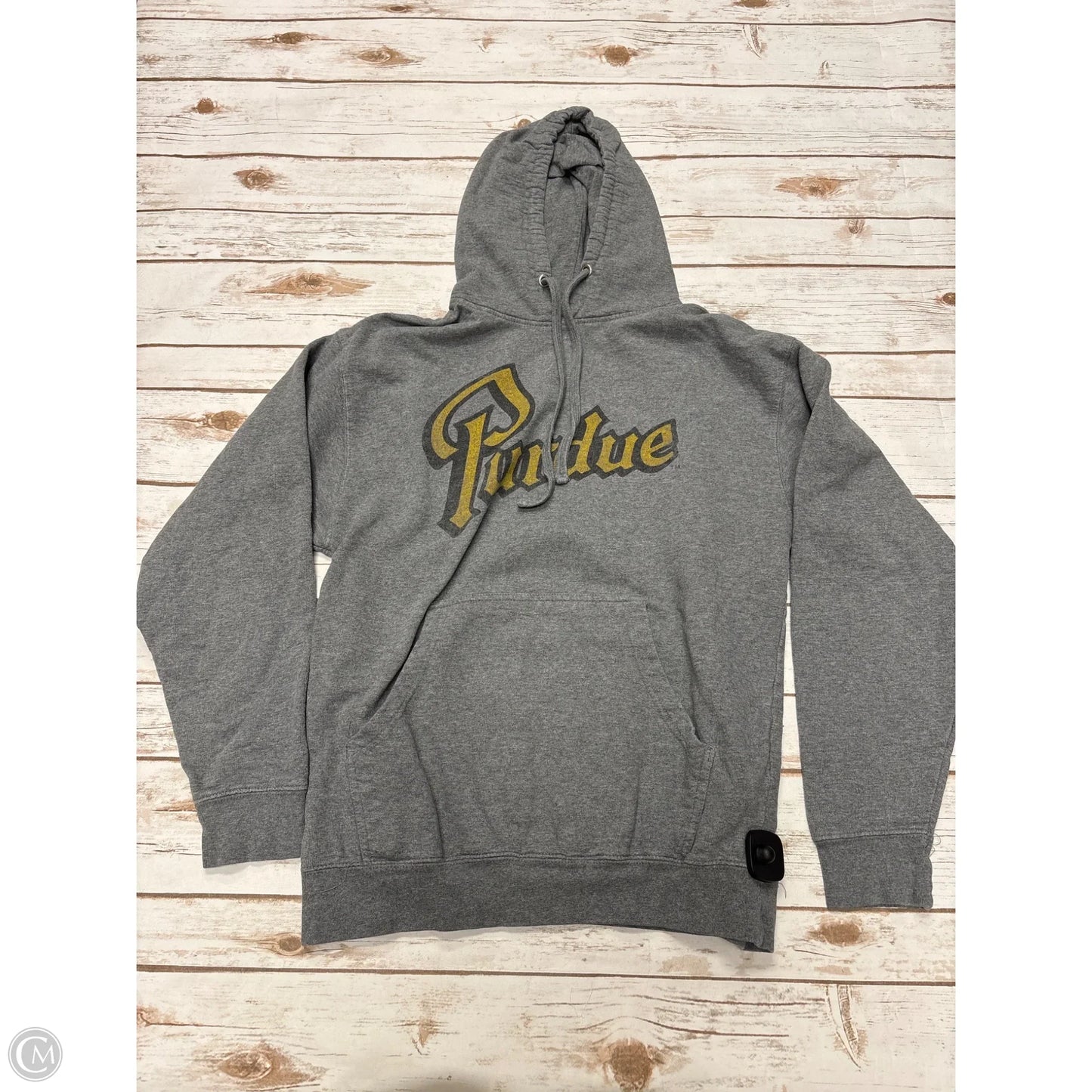 Sweatshirt Hoodie By Cme In Grey, Size: M