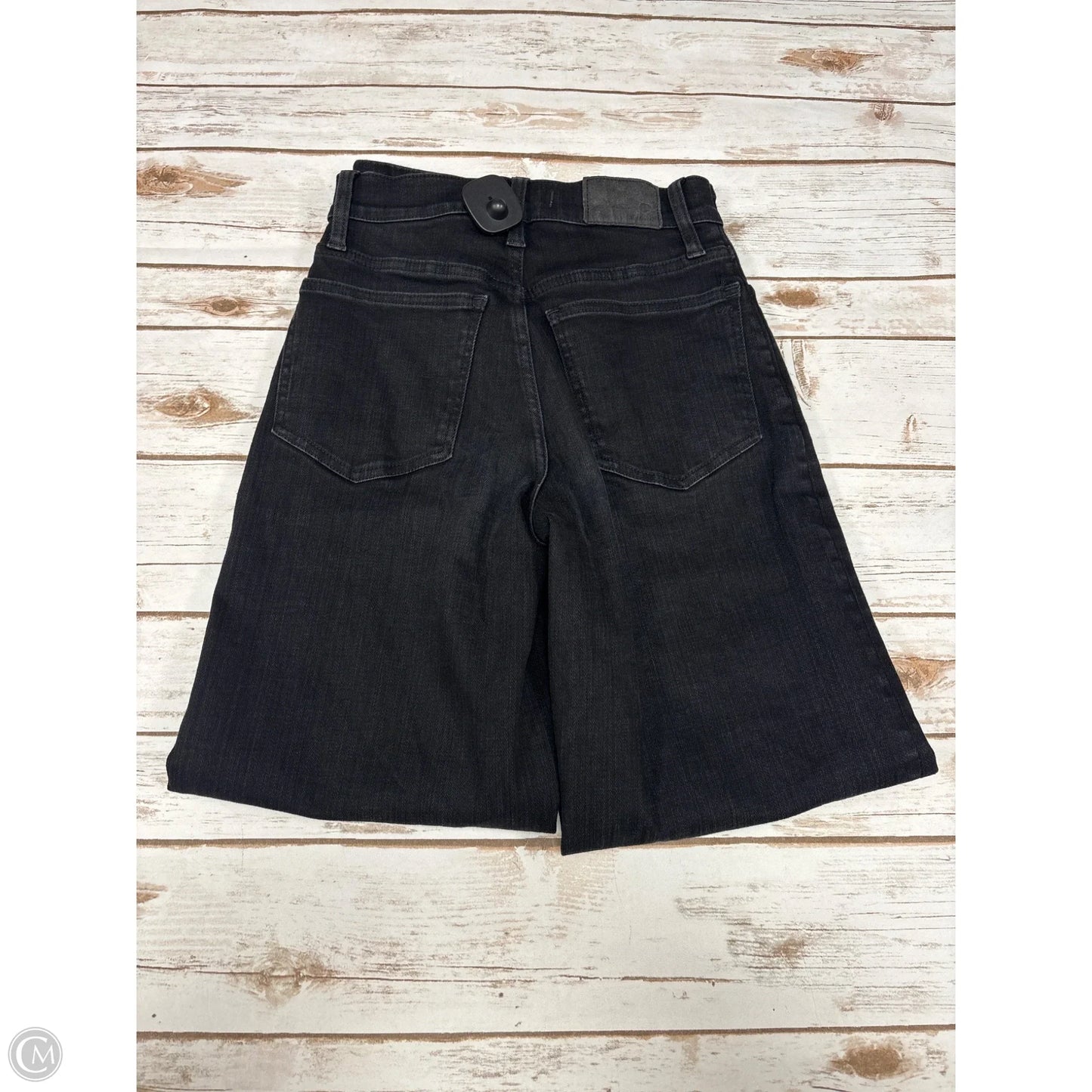 Jeans Wide Leg By Madewell In Black Denim, Size: 0