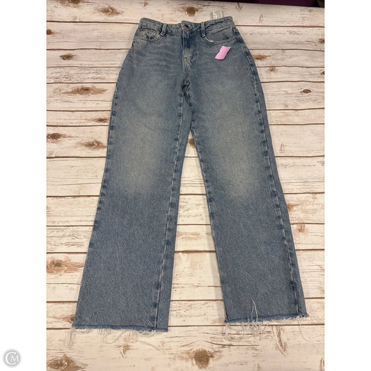 Jeans Straight By Zara In Blue Denim, Size: 4