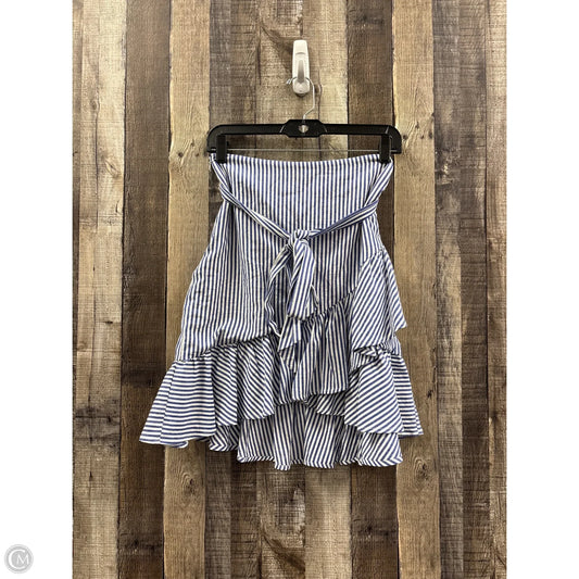 Skirt Mini & Short By Hyfve In Blue & White, Size: M
