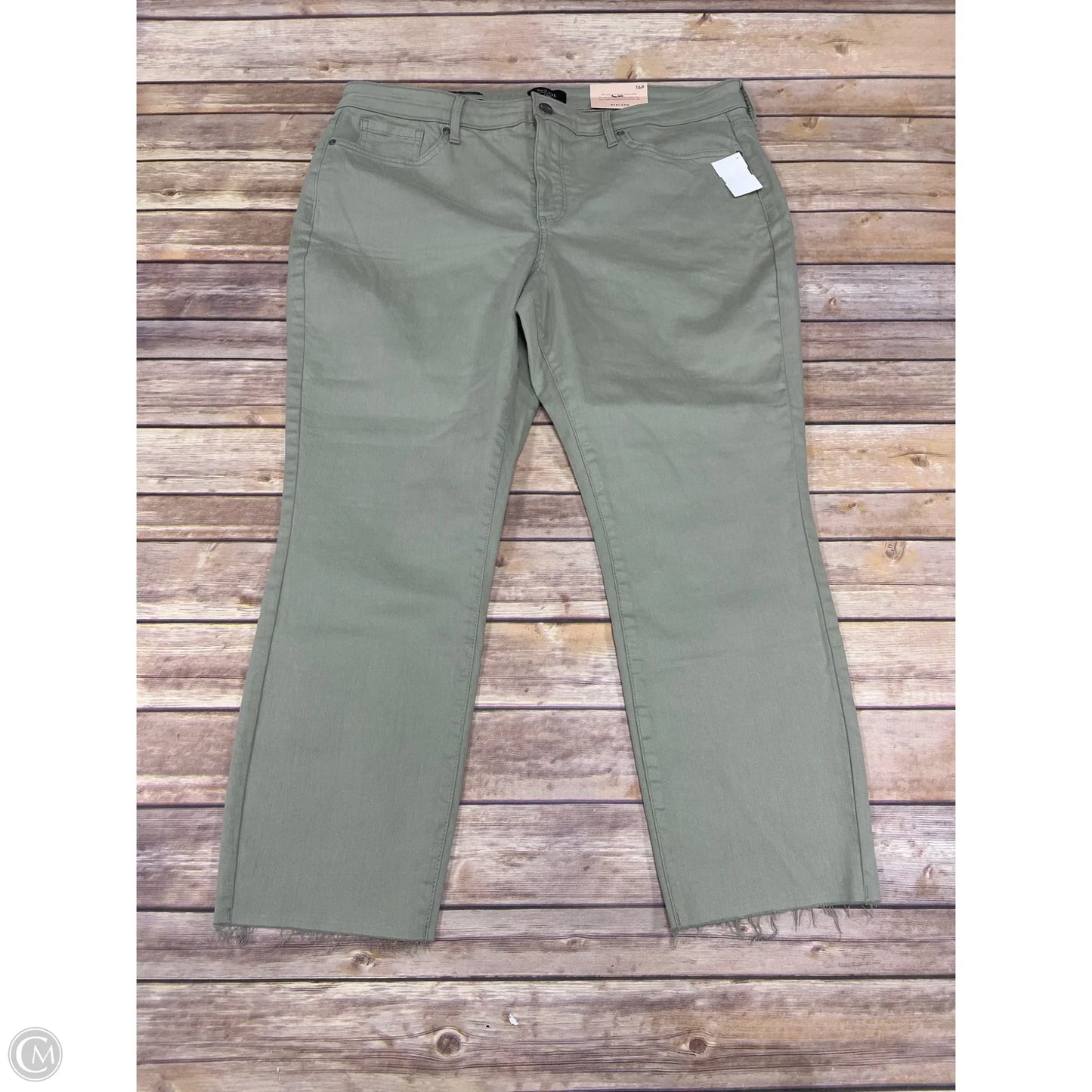 Jeans Straight By Not Your Daughters Jeans In Green Denim, Size: 16