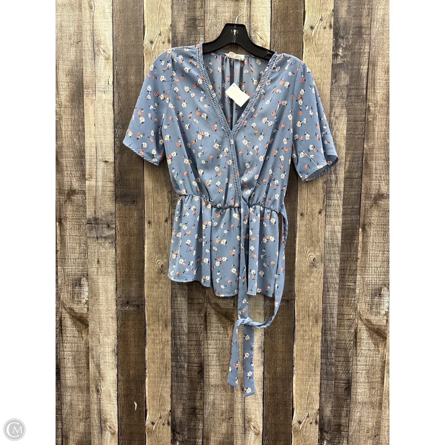 Top Short Sleeve By Sienna Sky In Blue, Size: S