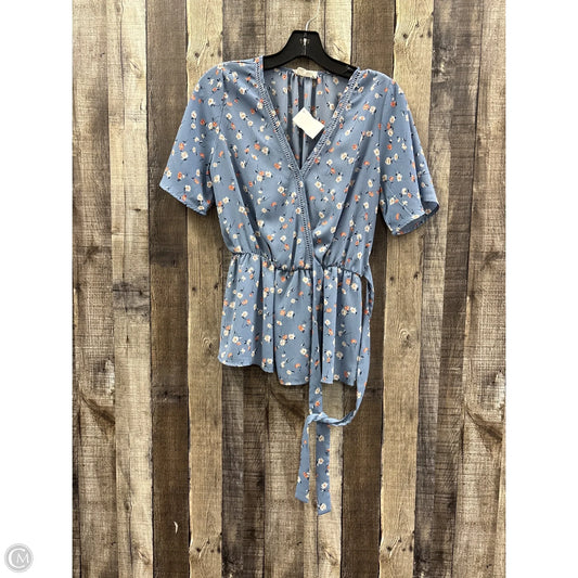 Top Short Sleeve By Sienna Sky In Blue, Size: S