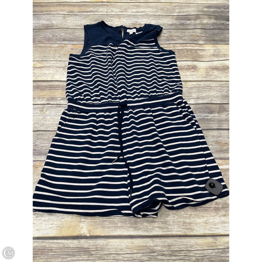 Romper By Evereve In Blue & White, Size: Xl