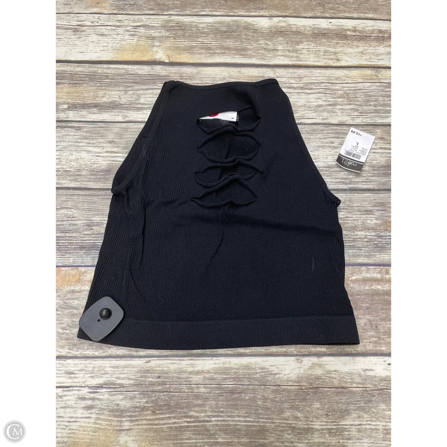 Top Sleeveless By Rue 21 In Black, Size: L