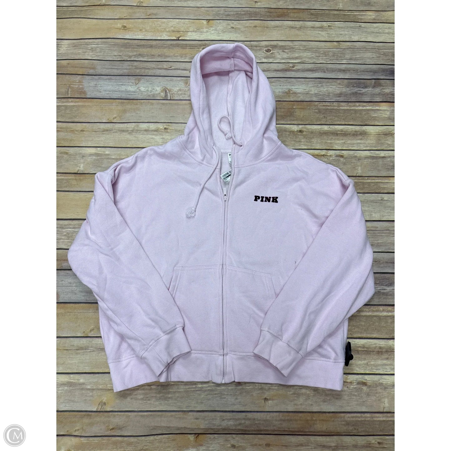 Sweatshirt Hoodie By Pink In Pink, Size: L