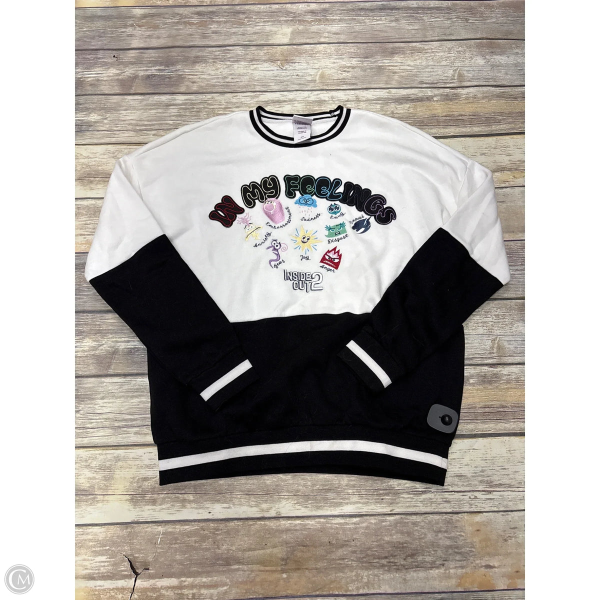 Sweatshirt Crewneck By Disney In White, Size: S