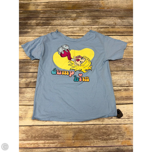 Top Short Sleeve By Cmf In Blue, Size: L