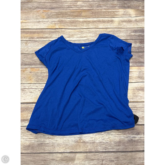 Athletic Top Short Sleeve By Xersion In Blue, Size: Xl
