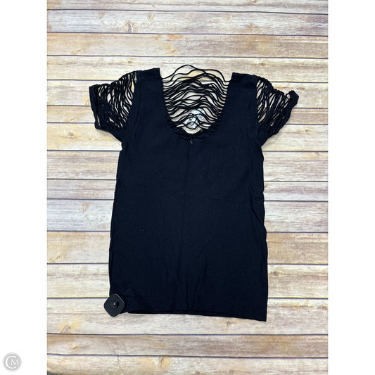 Top Short Sleeve By Venus In Black, Size: L
