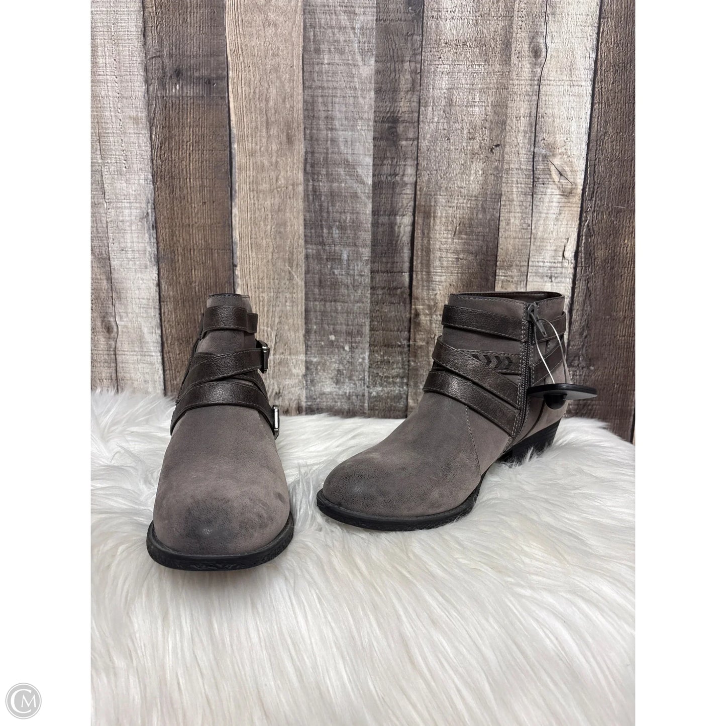 Boots Ankle Heels By Sonoma In Grey, Size: 8