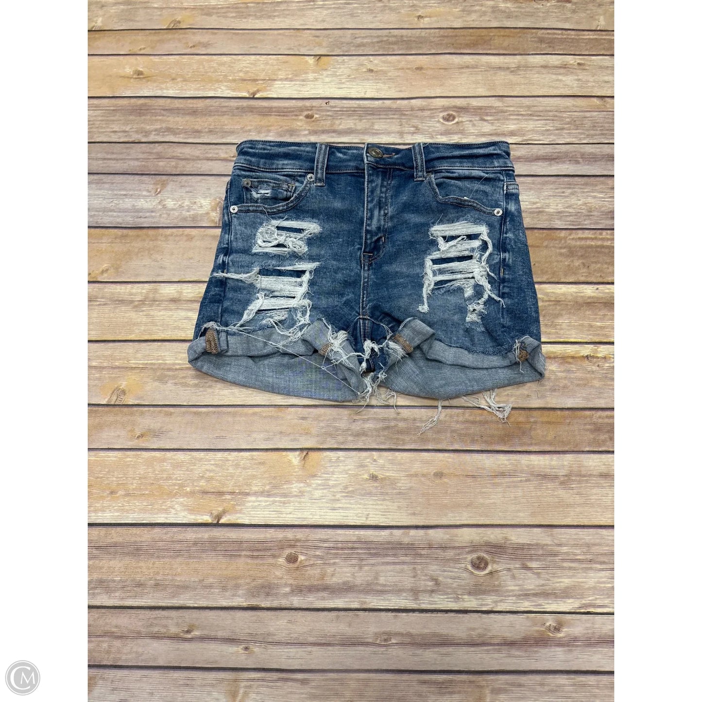 Shorts By American Eagle In Blue Denim, Size: 4