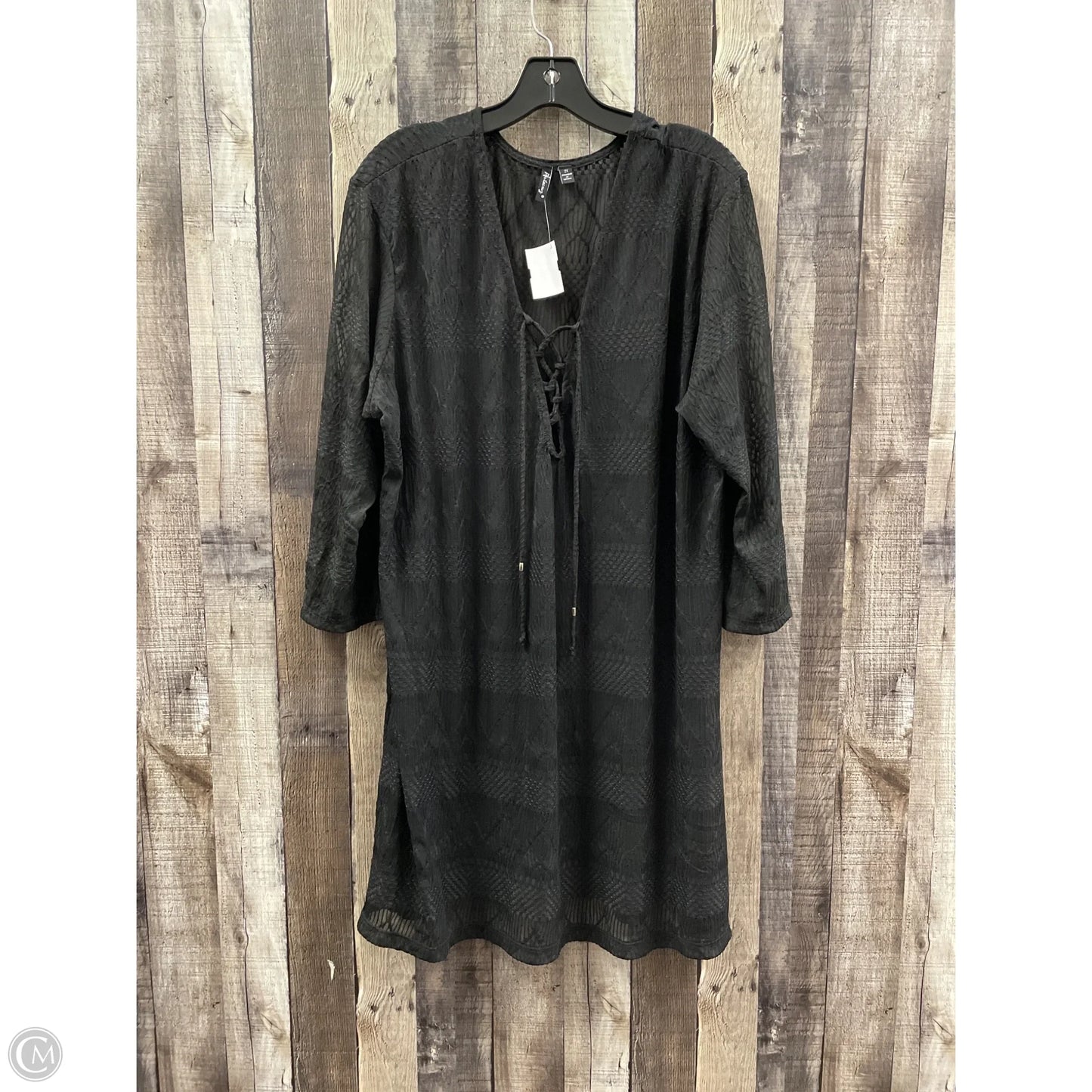 Swimwear Cover-up By Cme In Black, Size: 2x