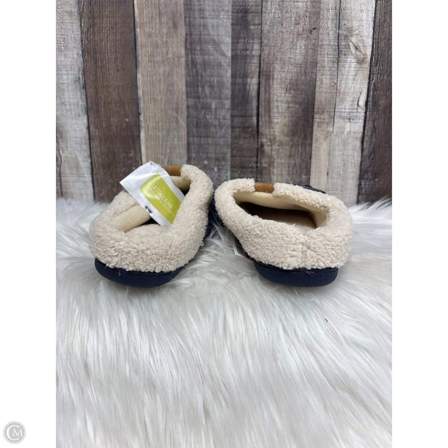 Slippers By Cme In Blue & Cream, Size: 7
