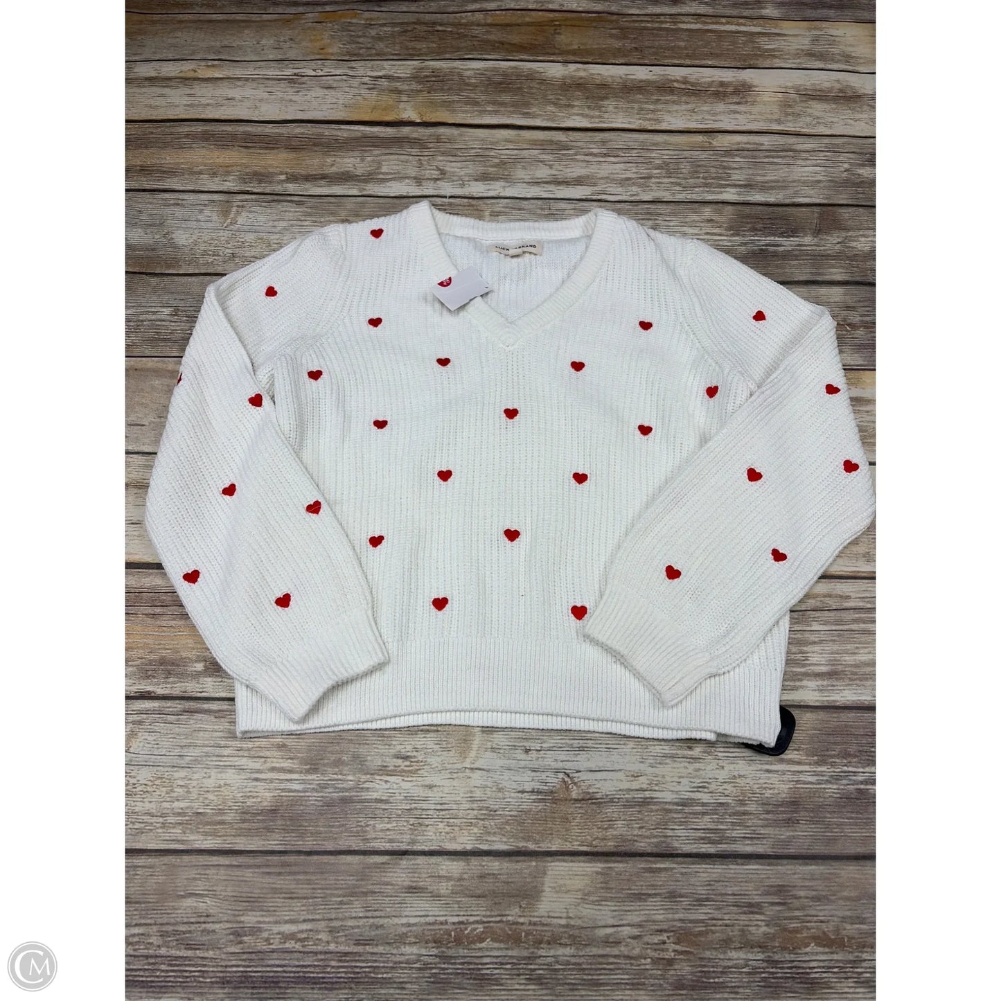 Sweater By Lucky Brand In White, Size: L
