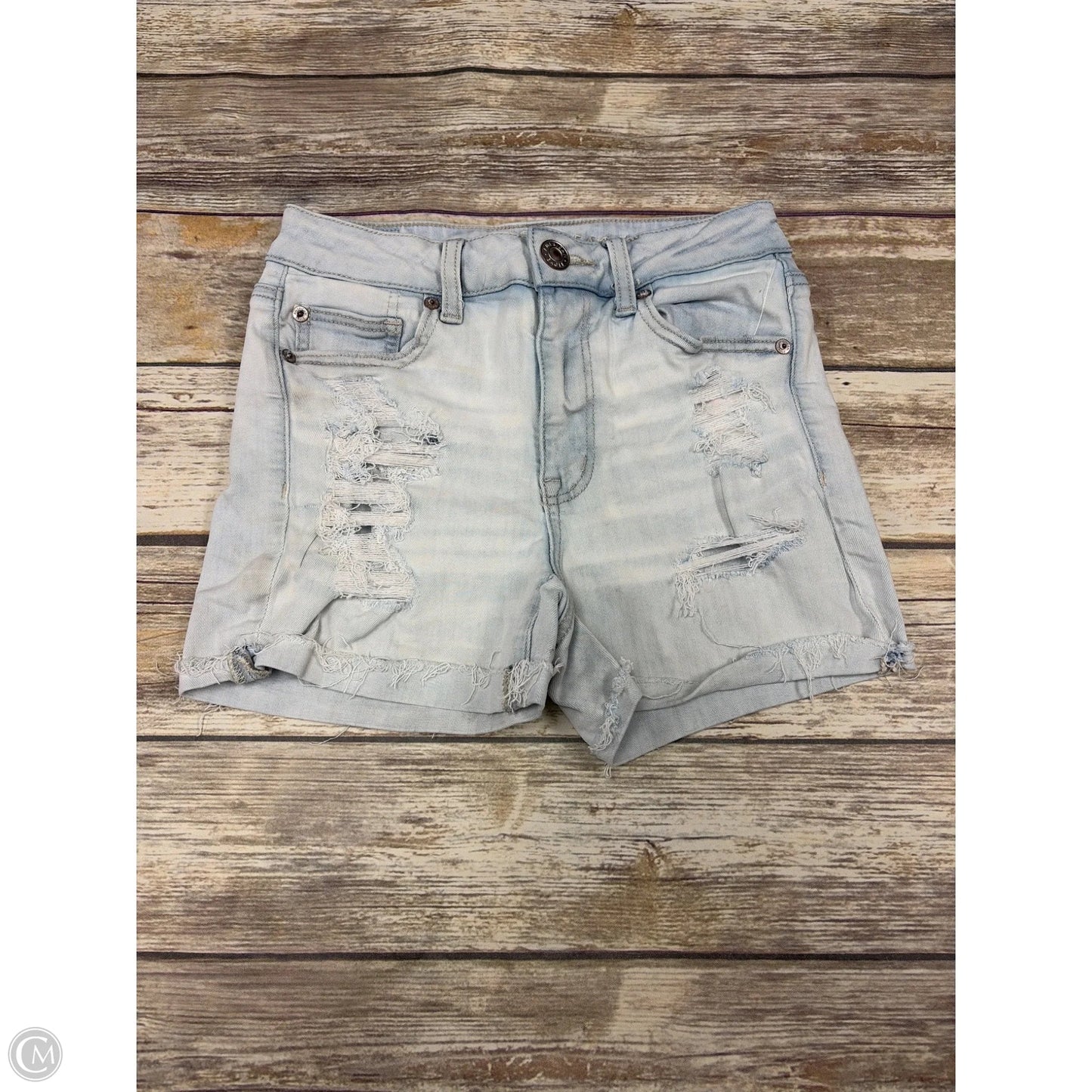 Shorts By American Eagle In Blue Denim, Size: 4