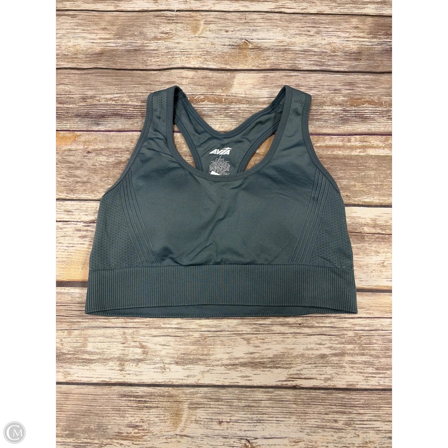 Athletic Bra By Avia In Green, Size: L