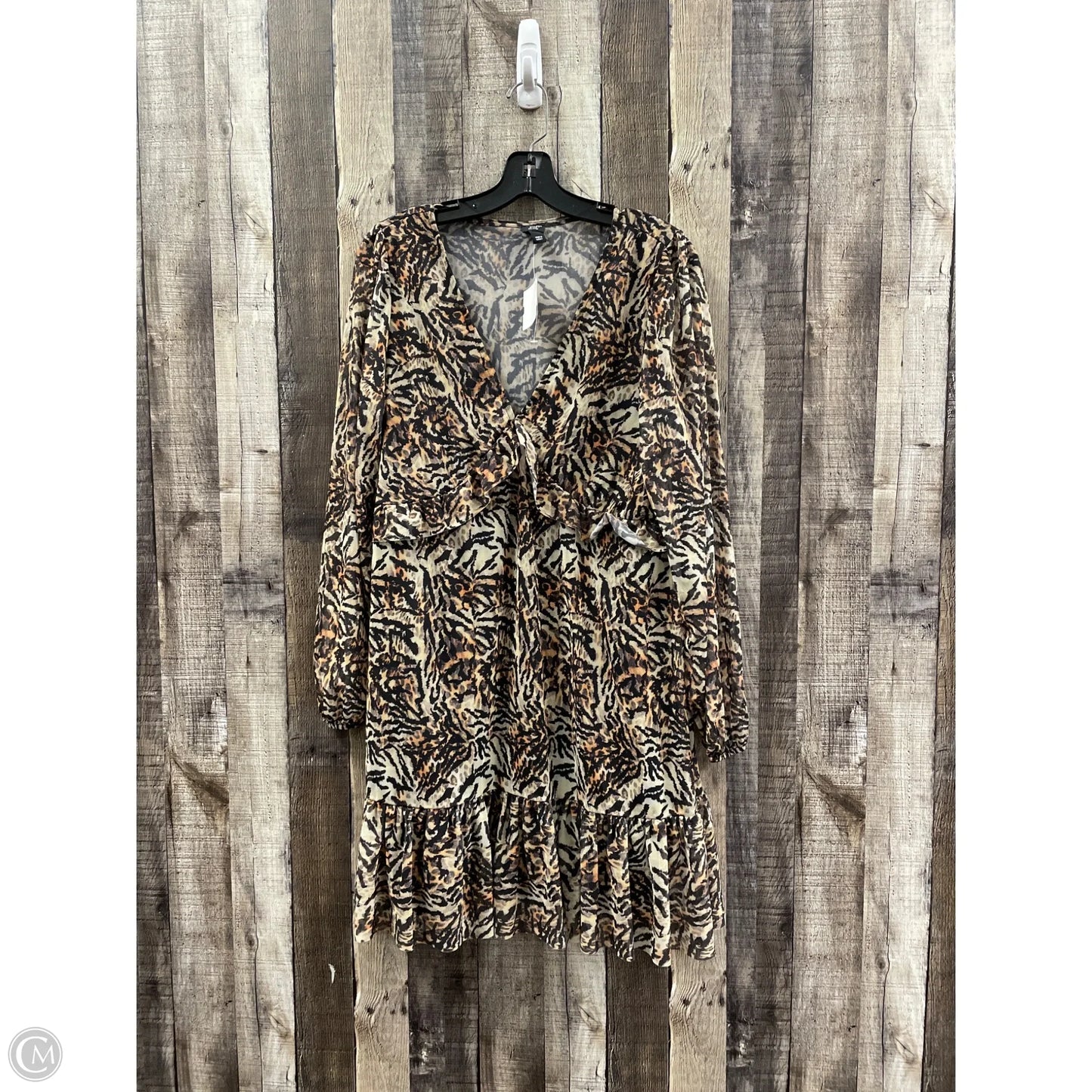 Dress Casual Short By River Island In Animal Print, Size: L
