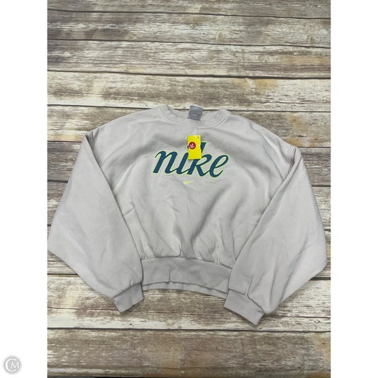Sweatshirt Crewneck By Nike Apparel In Beige, Size: L