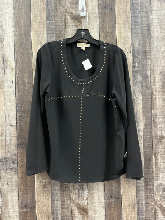 Top Long Sleeve By Michael By Michael Kors In Black, Size: M