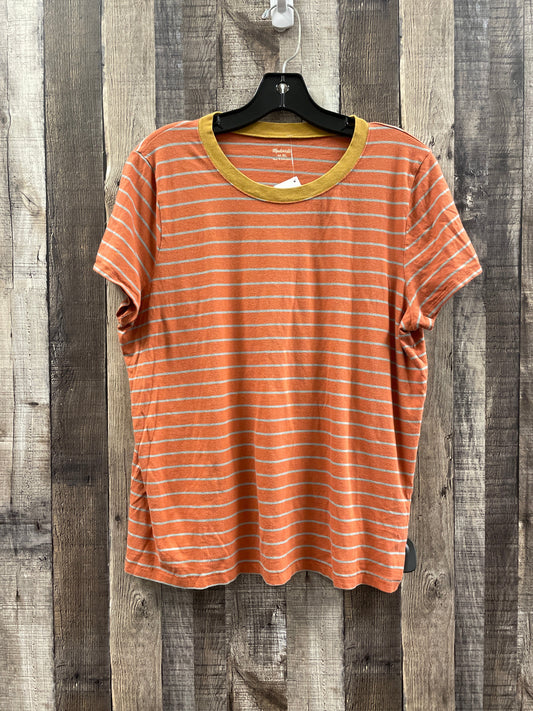 Top Short Sleeve Basic By Madewell In Striped Pattern, Size: Xl