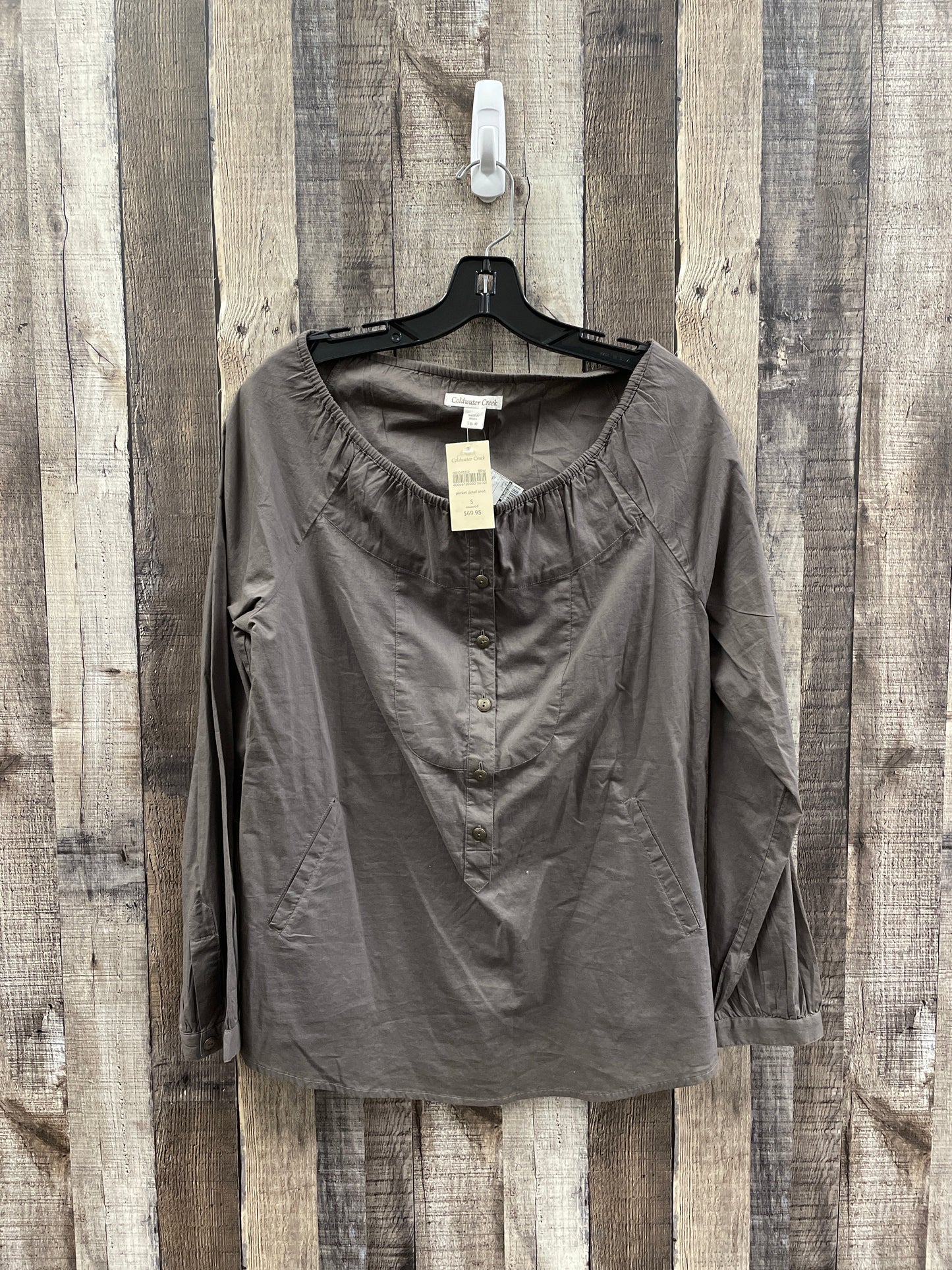 Top Long Sleeve By Coldwater Creek In Taupe, Size: S