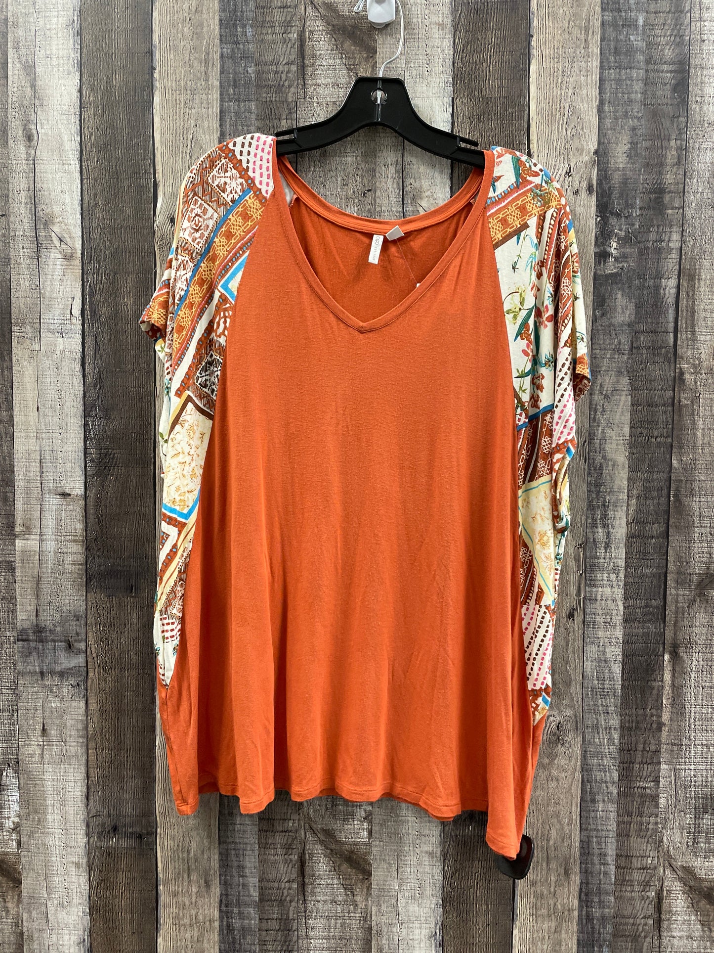 Top Short Sleeve By Cato In Orange, Size: Xl