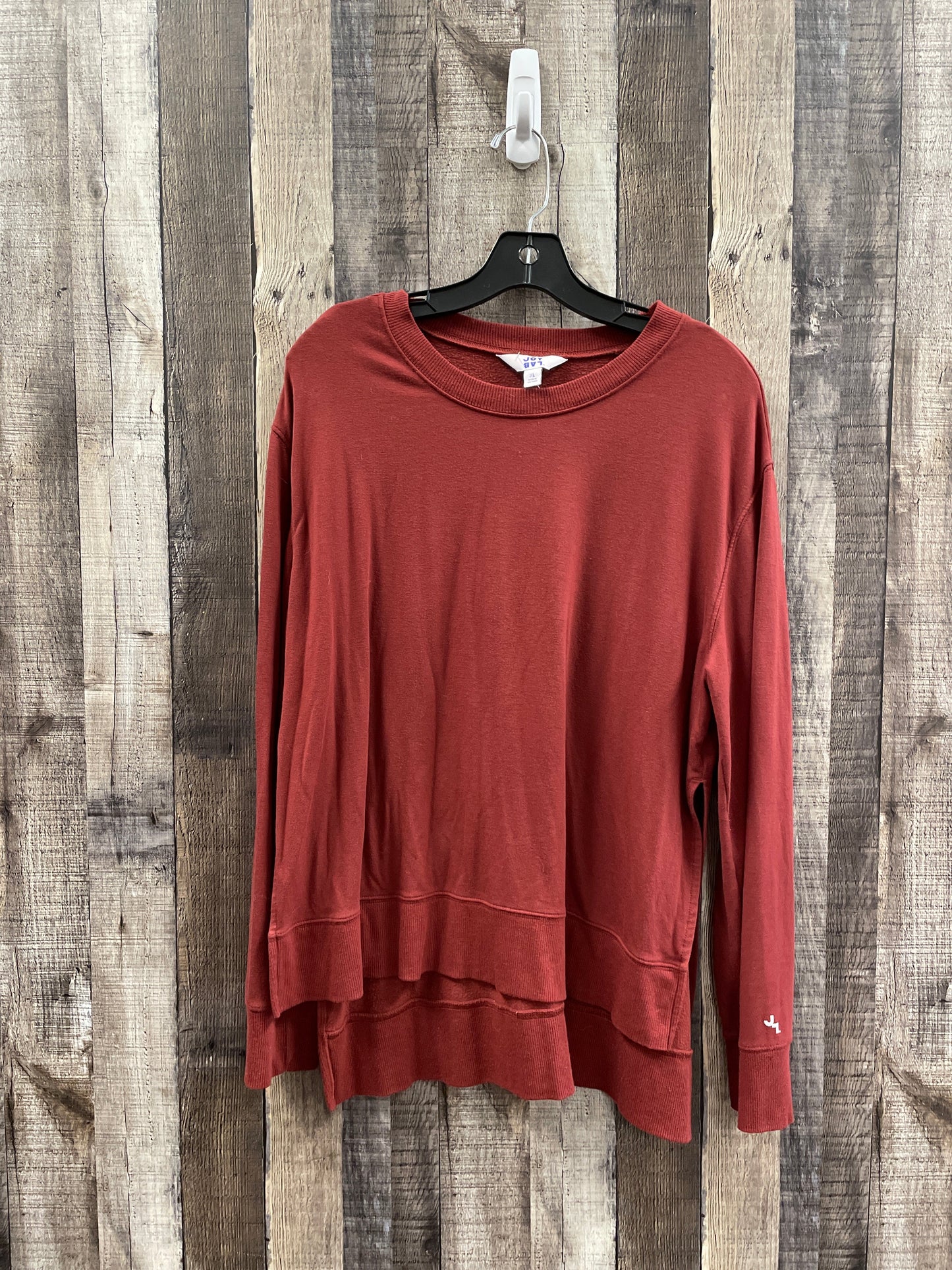 Athletic Top Long Sleeve Crewneck By Joy Lab In Red, Size: Xl