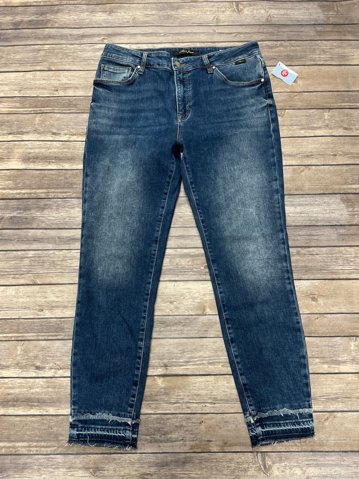 Jeans Skinny By Mavi In Blue Denim, Size: 12