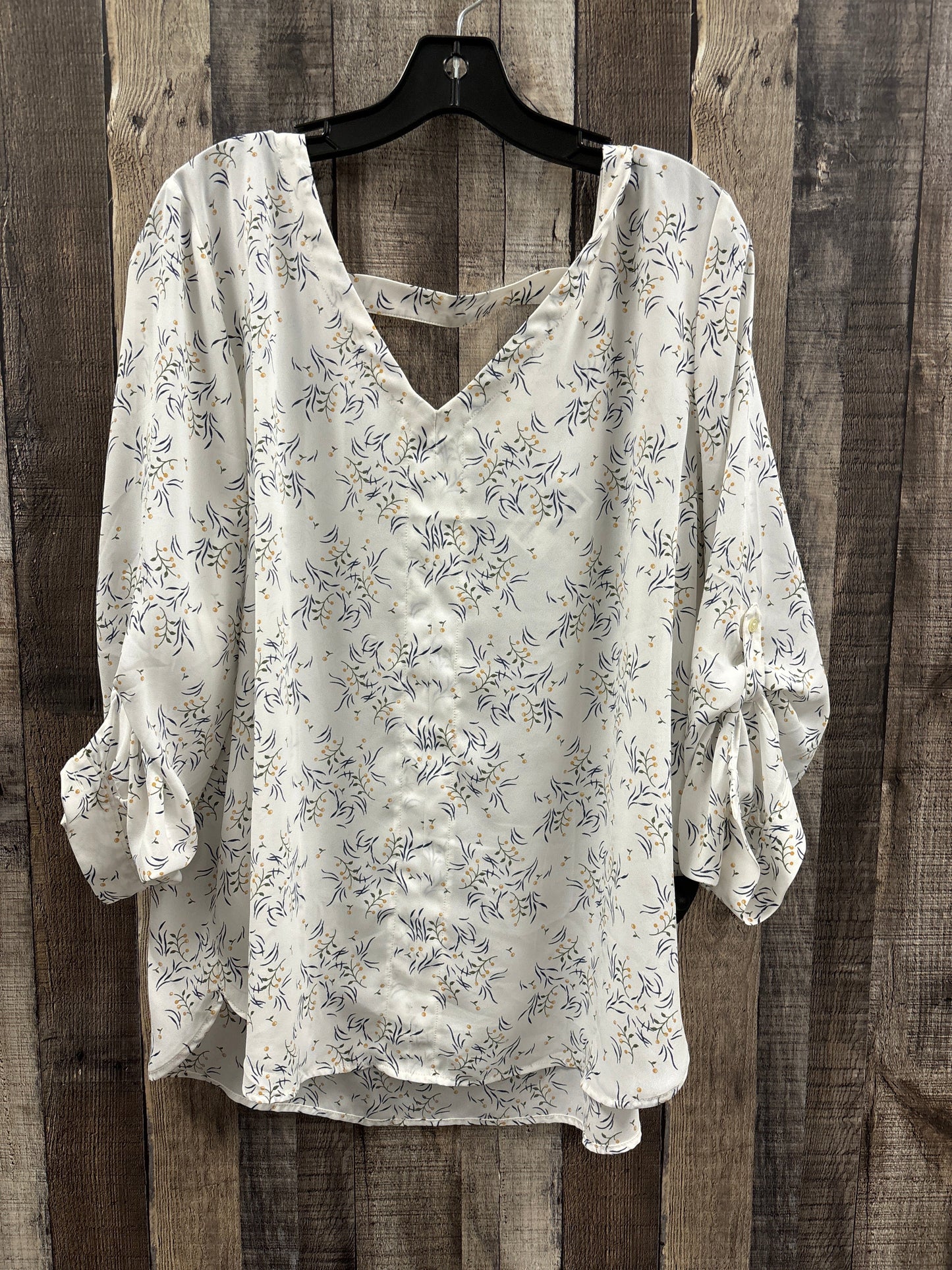 Top Long Sleeve By Loft In White, Size: Xl