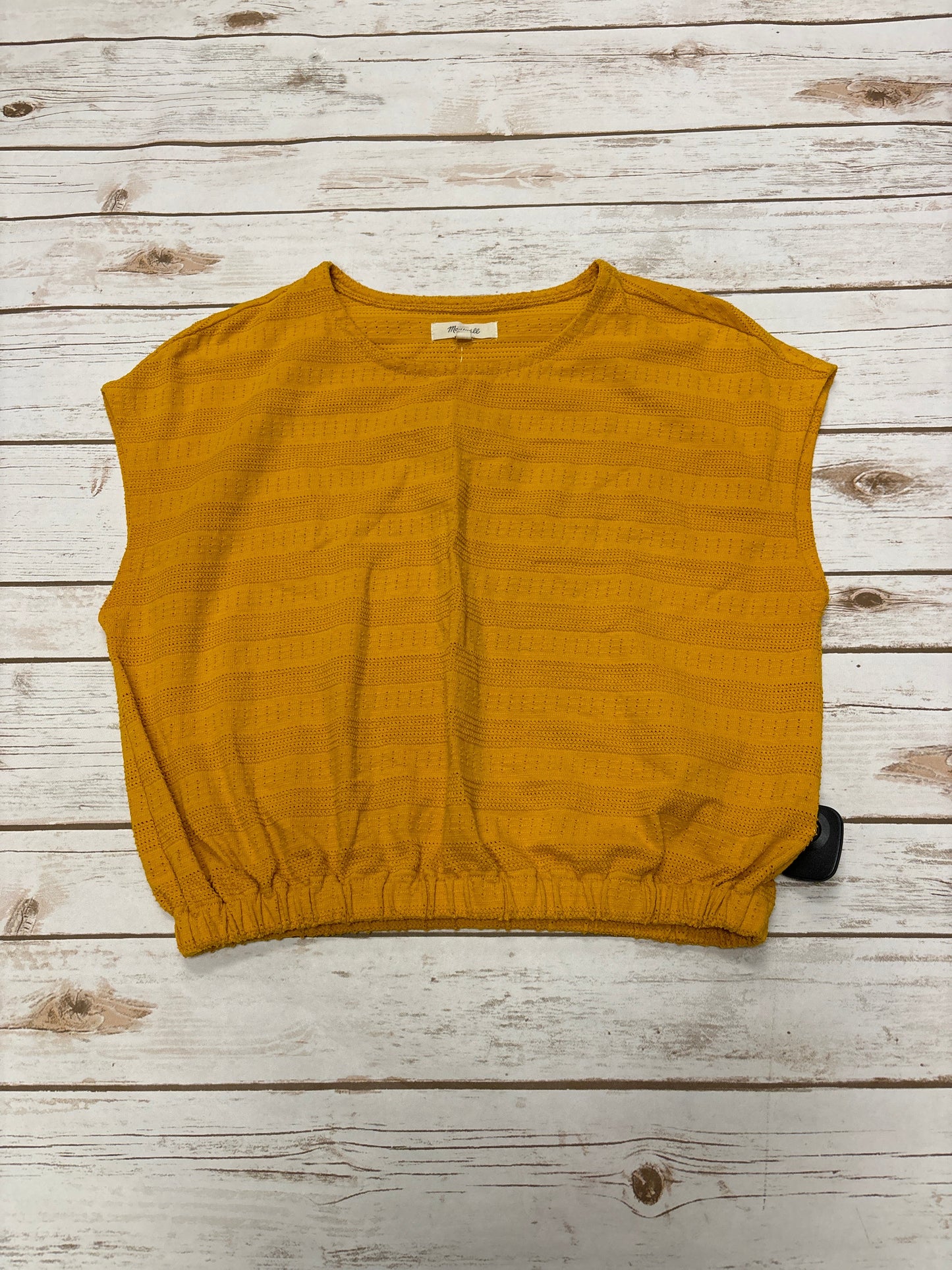 Top Sleeveless By Madewell In Yellow, Size: S