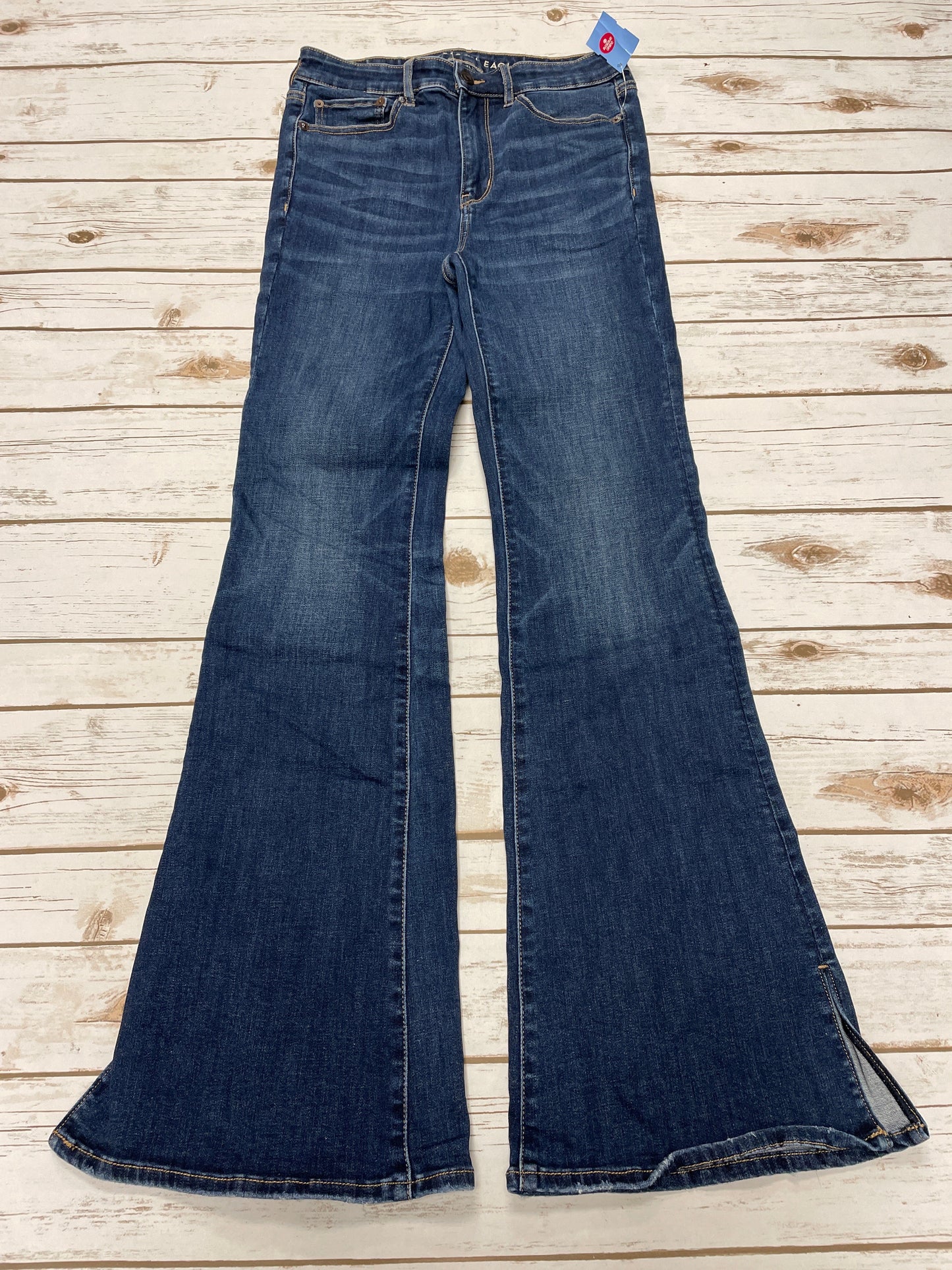 Jeans Boot Cut By American Eagle In Blue Denim, Size: 6l