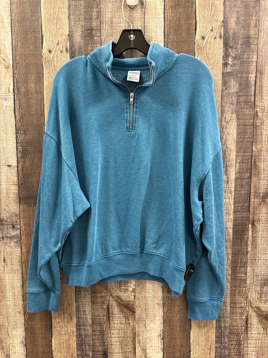 Sweatshirt Collar By Pink In Blue, Size: M