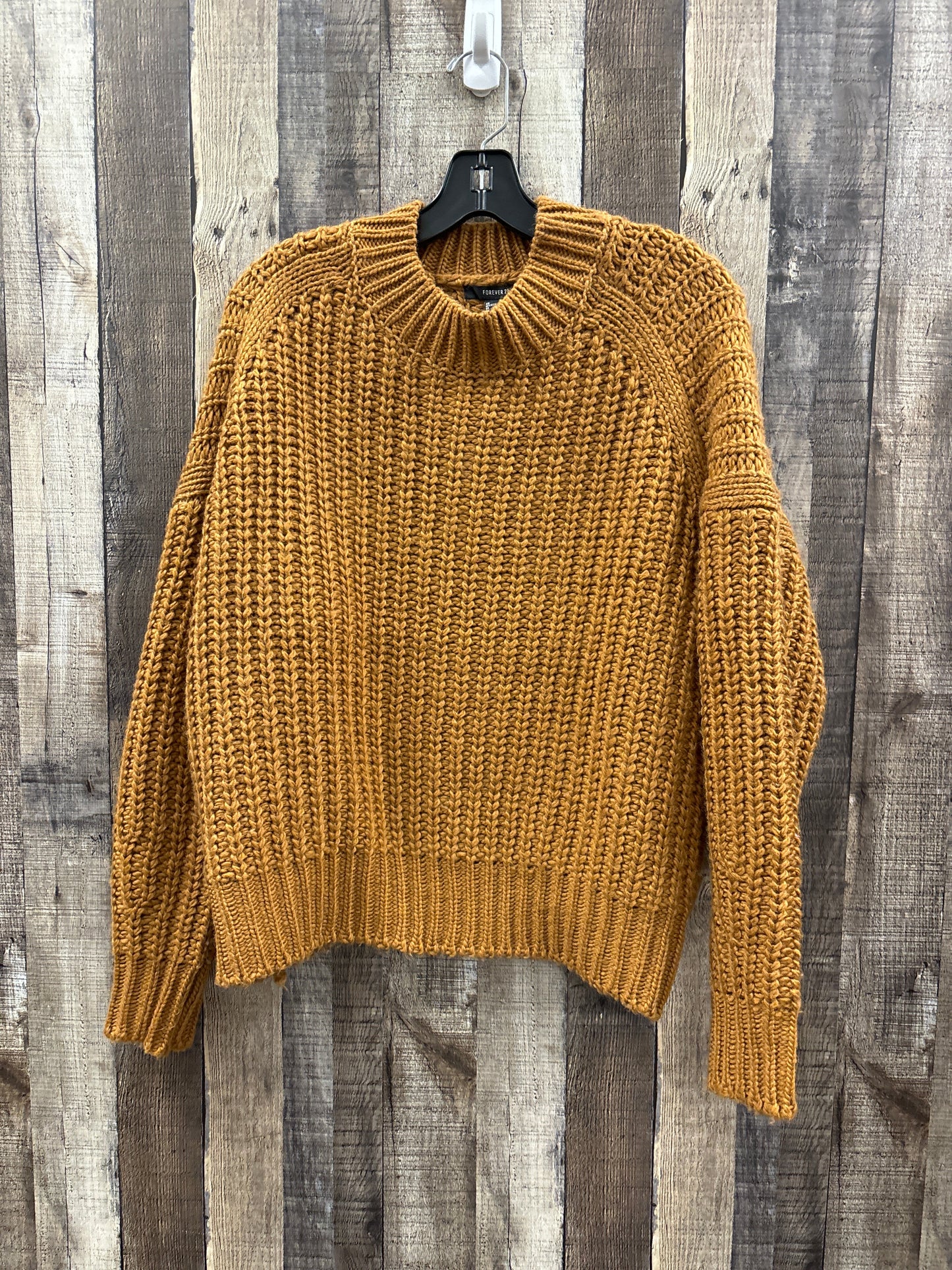 Sweater By Forever 21 In Brown, Size: L