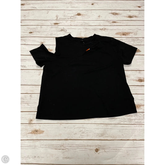 Top Short Sleeve By Shein In Black, Size: 1x
