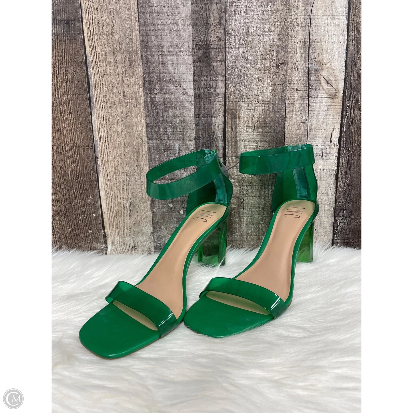 Shoes Heels Block By Inc In Green, Size: 10