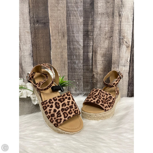 Sandals Heels Block By Soda In Brown, Size: 7