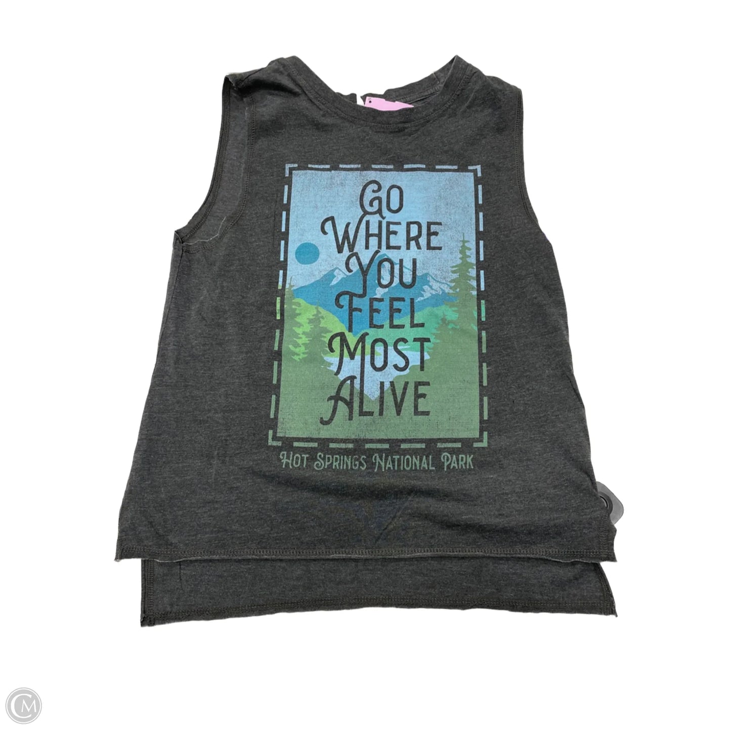 Top Sleeveless Basic By Cme In Grey, Size: L