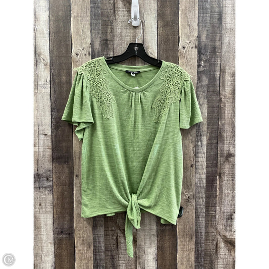 Top Short Sleeve By Cable And Gauge In Green, Size: Xl