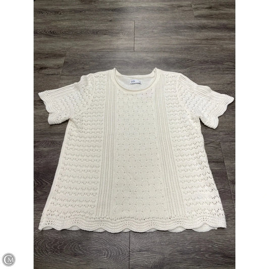 Sweater Short Sleeve By Croft And Barrow In Cream, Size: M