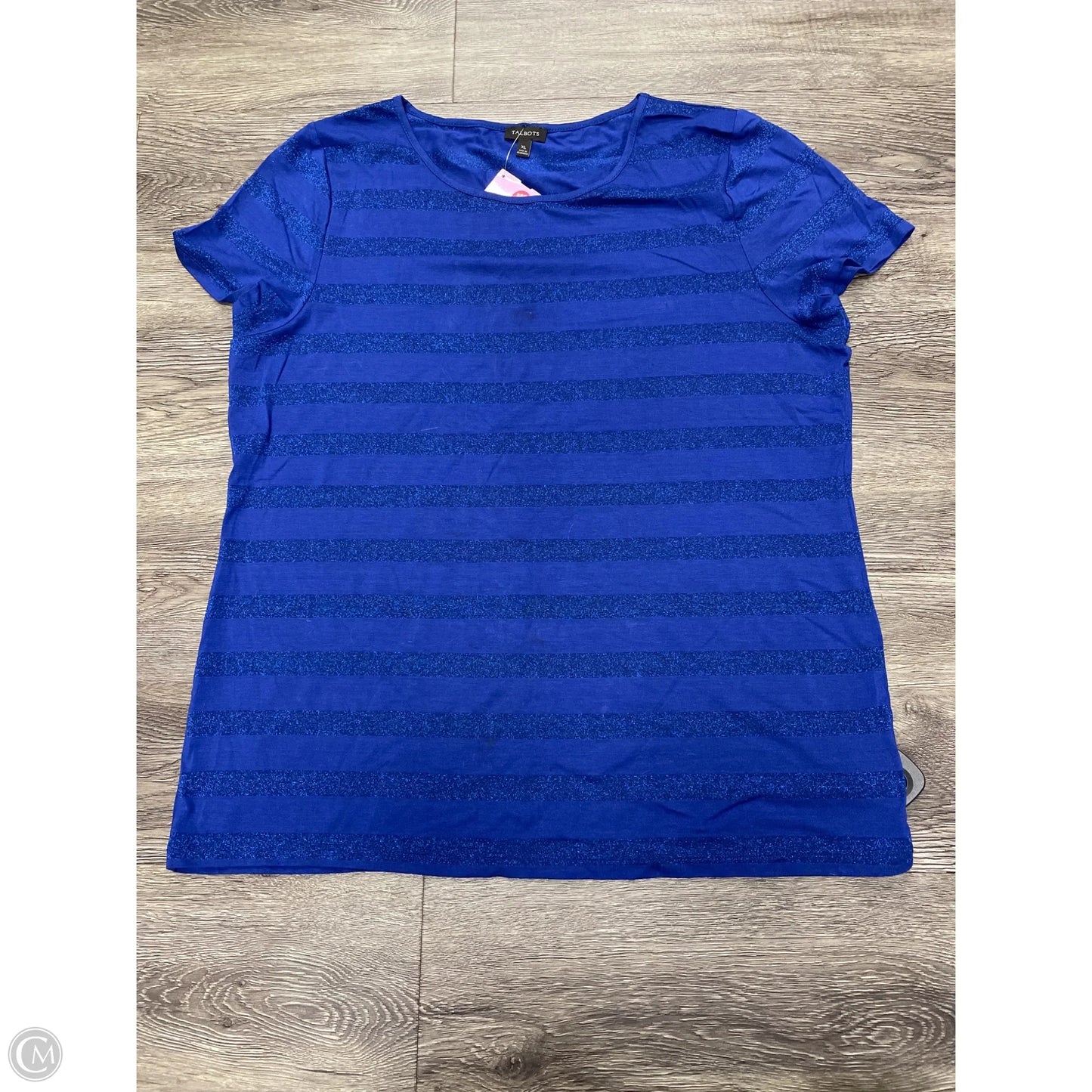 Top Short Sleeve By Talbots In Blue, Size: Xl