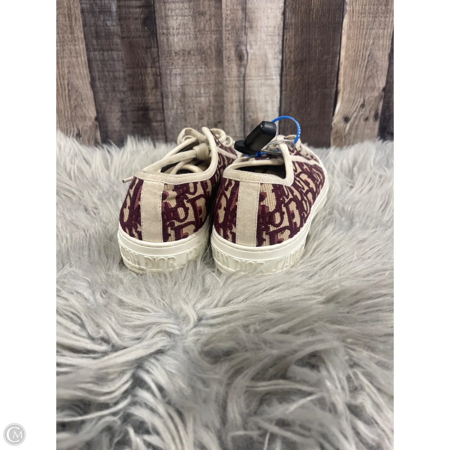 Shoes Luxury Designer By Dior In Maroon, Size: 9.5