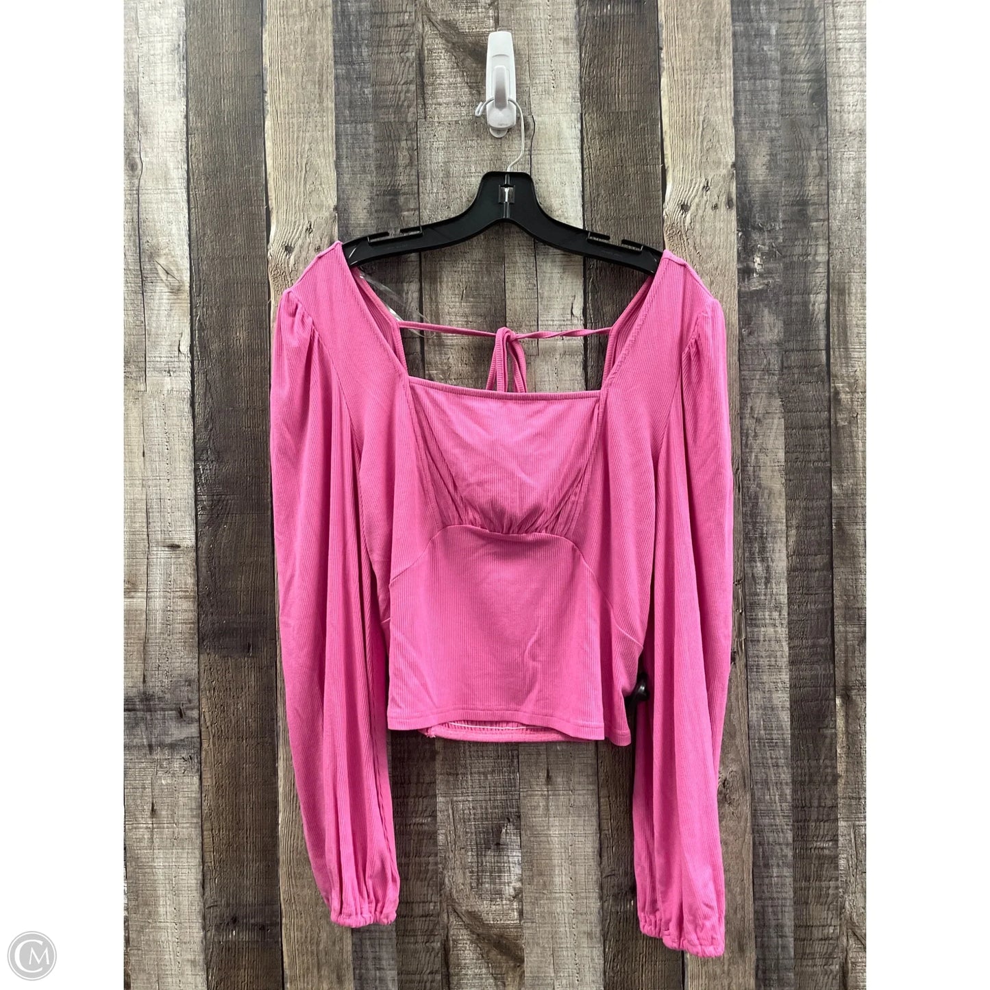 Top Long Sleeve By Listicle In Pink, Size: L