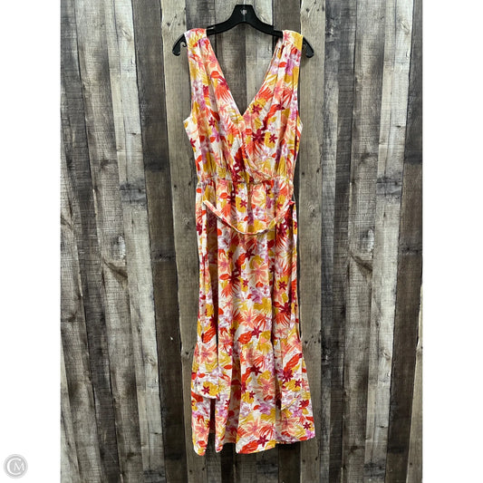 Dress Casual Short By Lush In Floral Print, Size: Xl