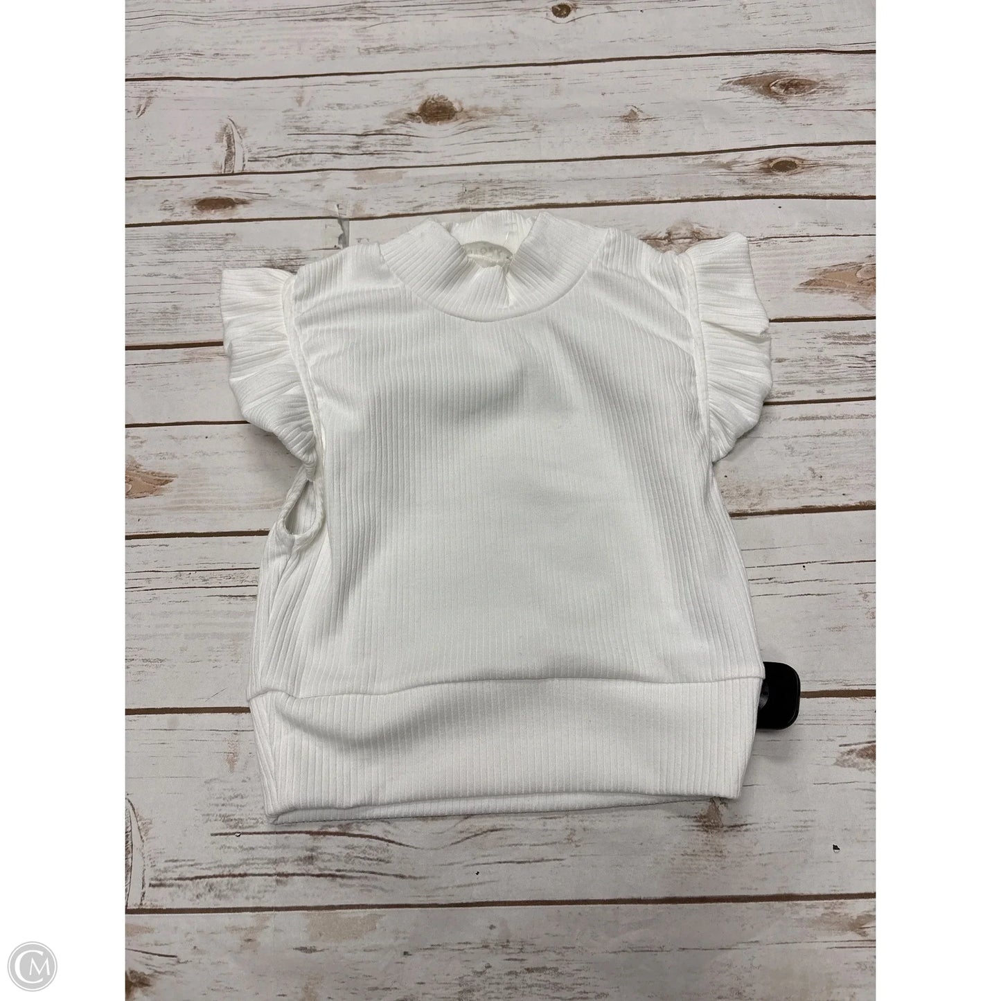 Top Sleeveless By Storia In White, Size: M