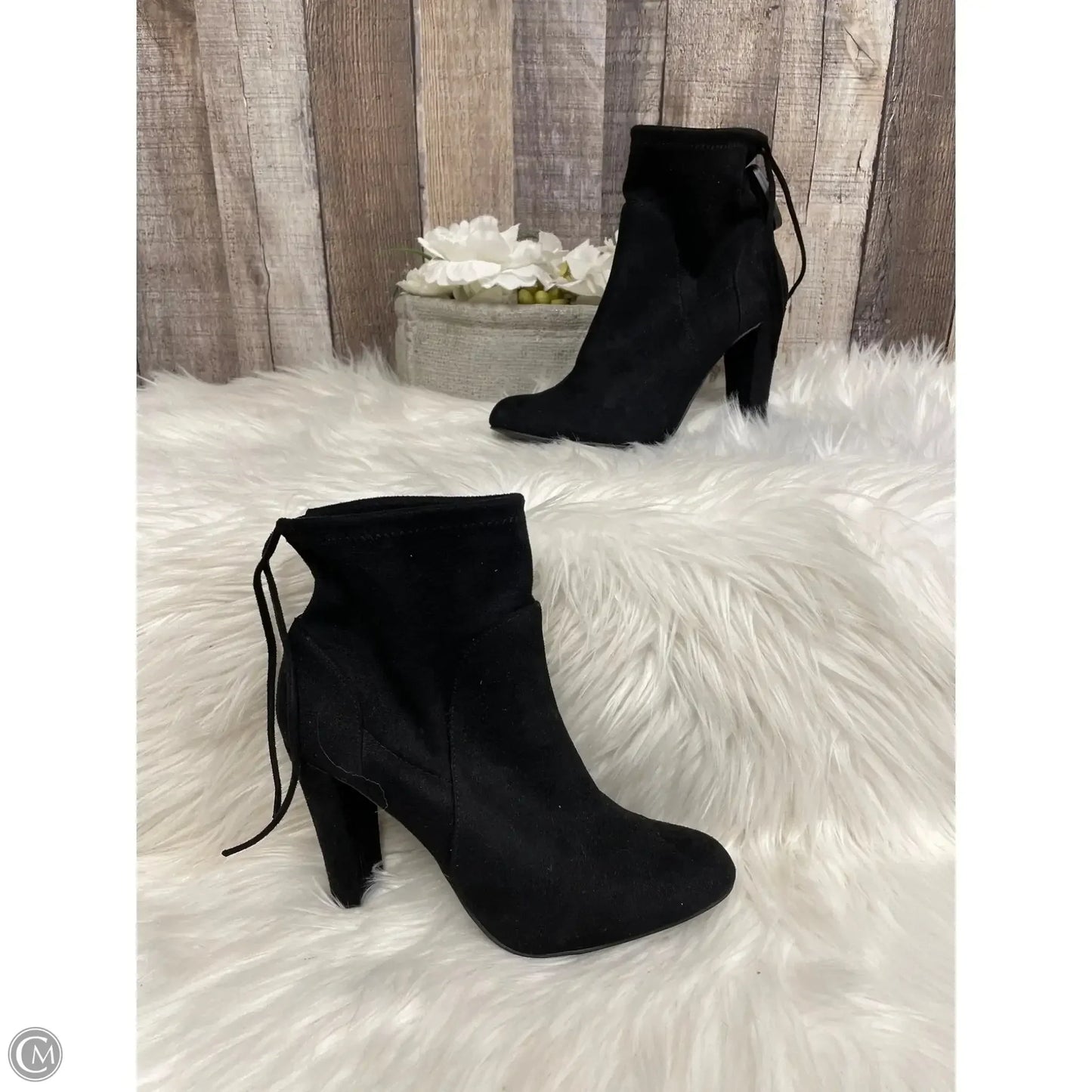 Boots Ankle Heels By Charles David In Black, Size: 6.5