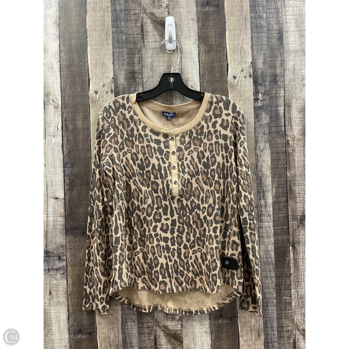 Top Long Sleeve By Splendid In Animal Print, Size: Xs